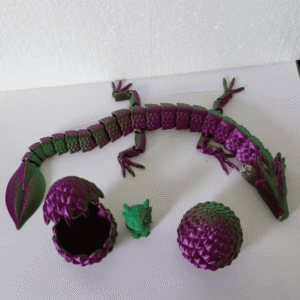 Dragon with egg and baby